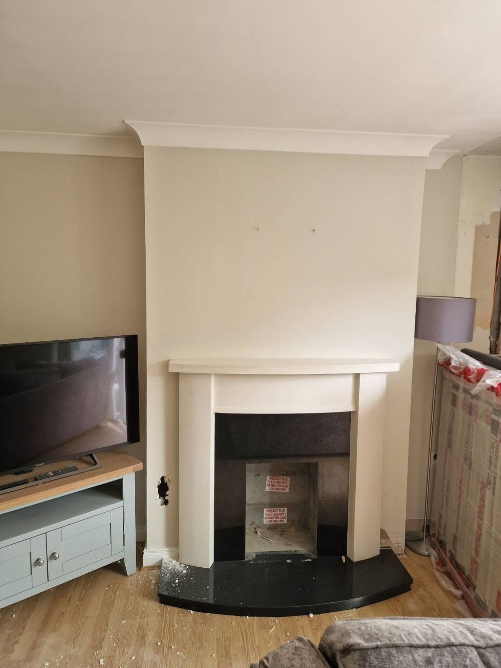 General building — fireplace surround