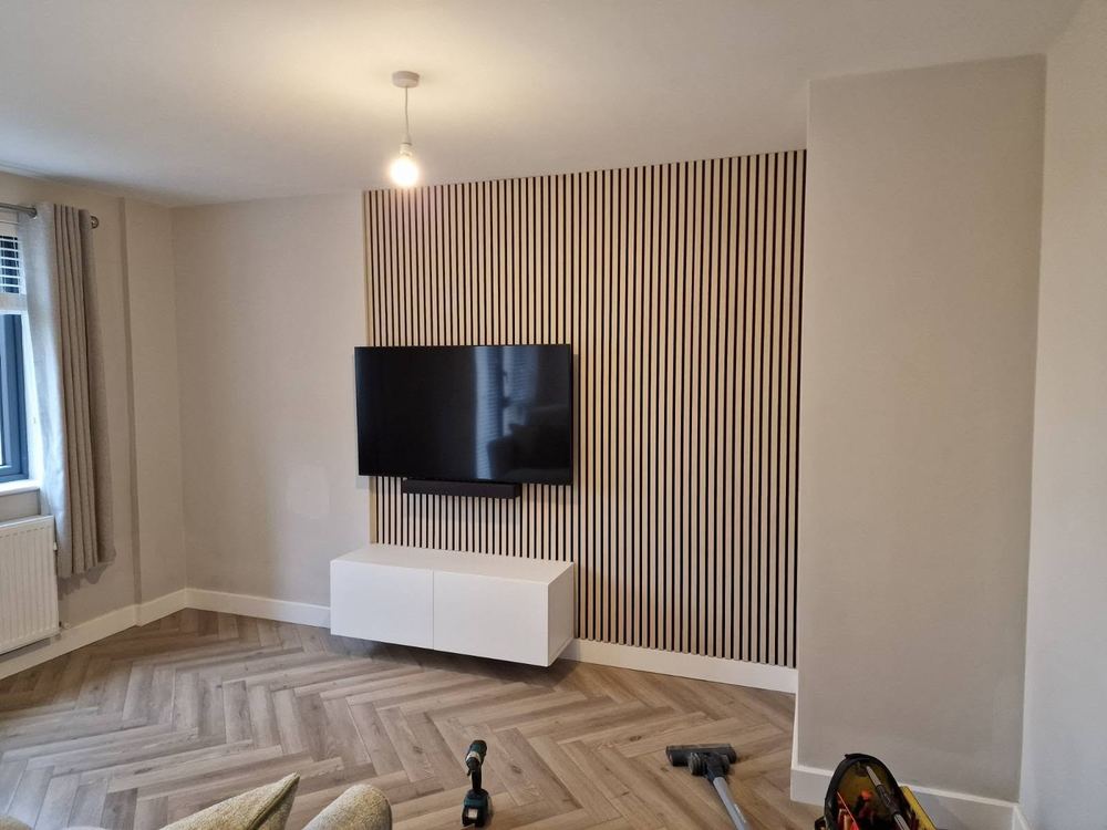 Media wall and TV installation
